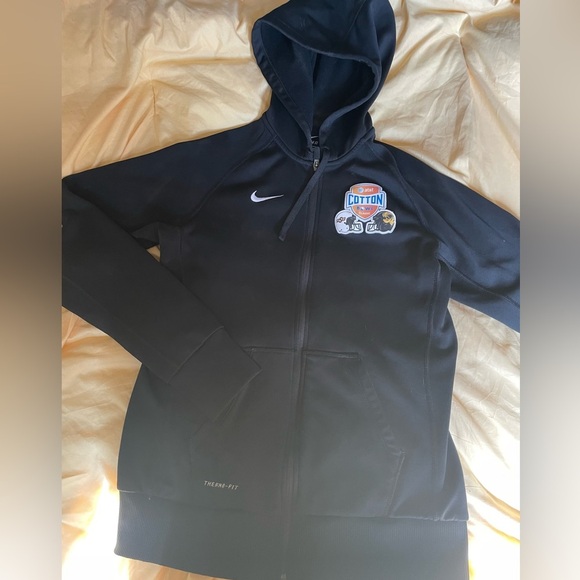 Nike Therma-Fit Zip up Hoodie! size Medium At&t Cotton Bowl Classic OSU Vs Misso - Picture 2 of 5